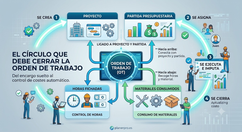 Órdenes de trabajo bien diseñadas: cerrar el círculo del coste